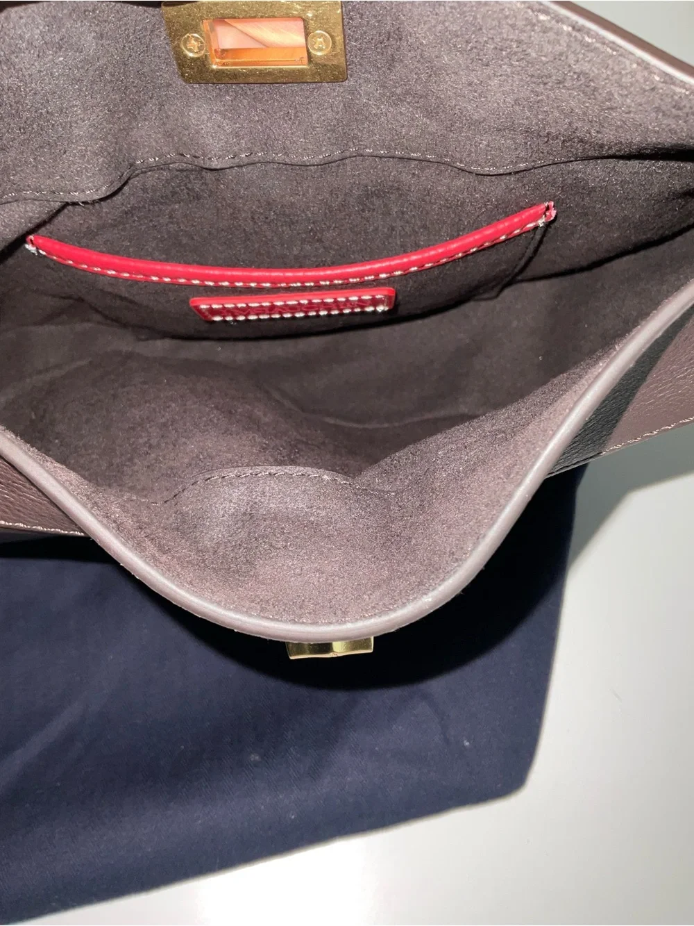 J. McLaughlin Molina Brown Crescent Leather Shoulder Bag